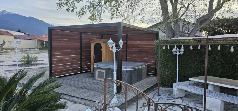 Création d'une pergola en Pyrénées Orientale (66), Néfiach, Métallerie Art Concept