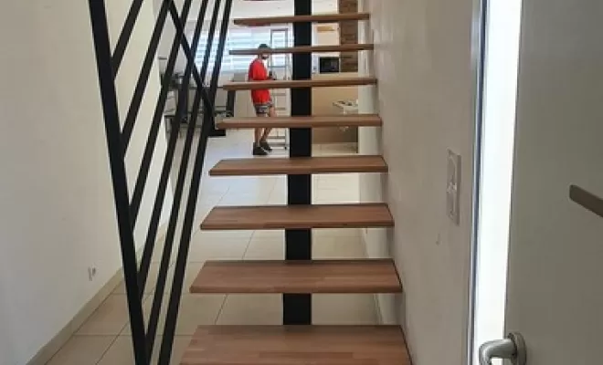 Escalier sur mesure, Néfiach, Métallerie Art Concept