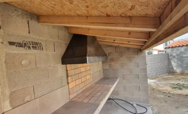 Fabrication et pose d'une hotte de barbecue , Néfiach, Métallerie Art Concept