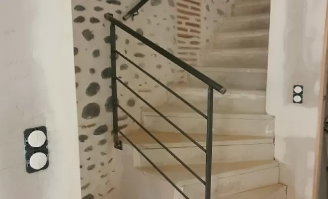 Fabrication et pose de garde-corps et rampe d'escalier , Néfiach, Métallerie Art Concept